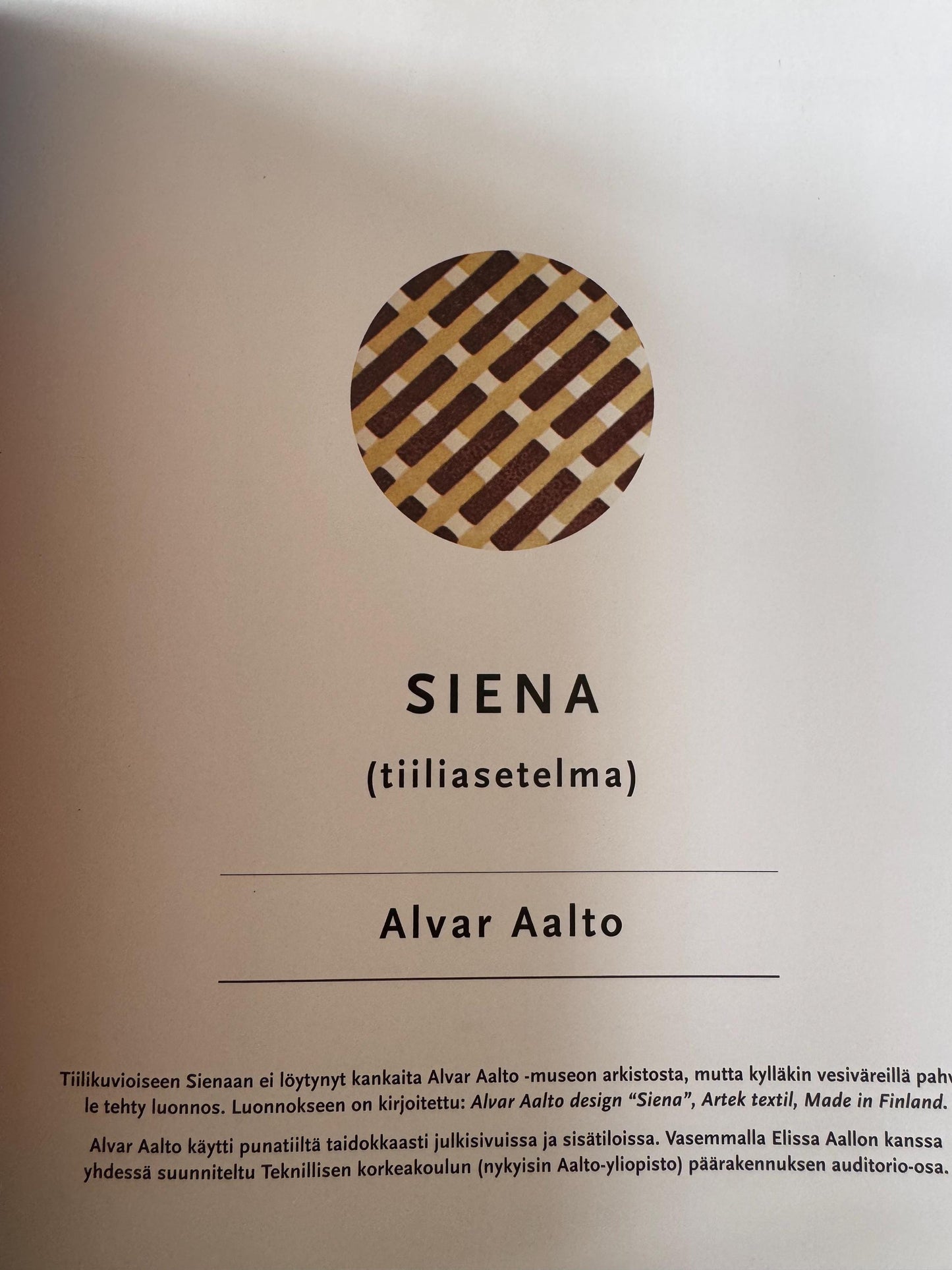 Big piece over 2 meters /Amazing Artek Siena fabric/curtain designed by Alvar Aalto in 1950s, made in Finland