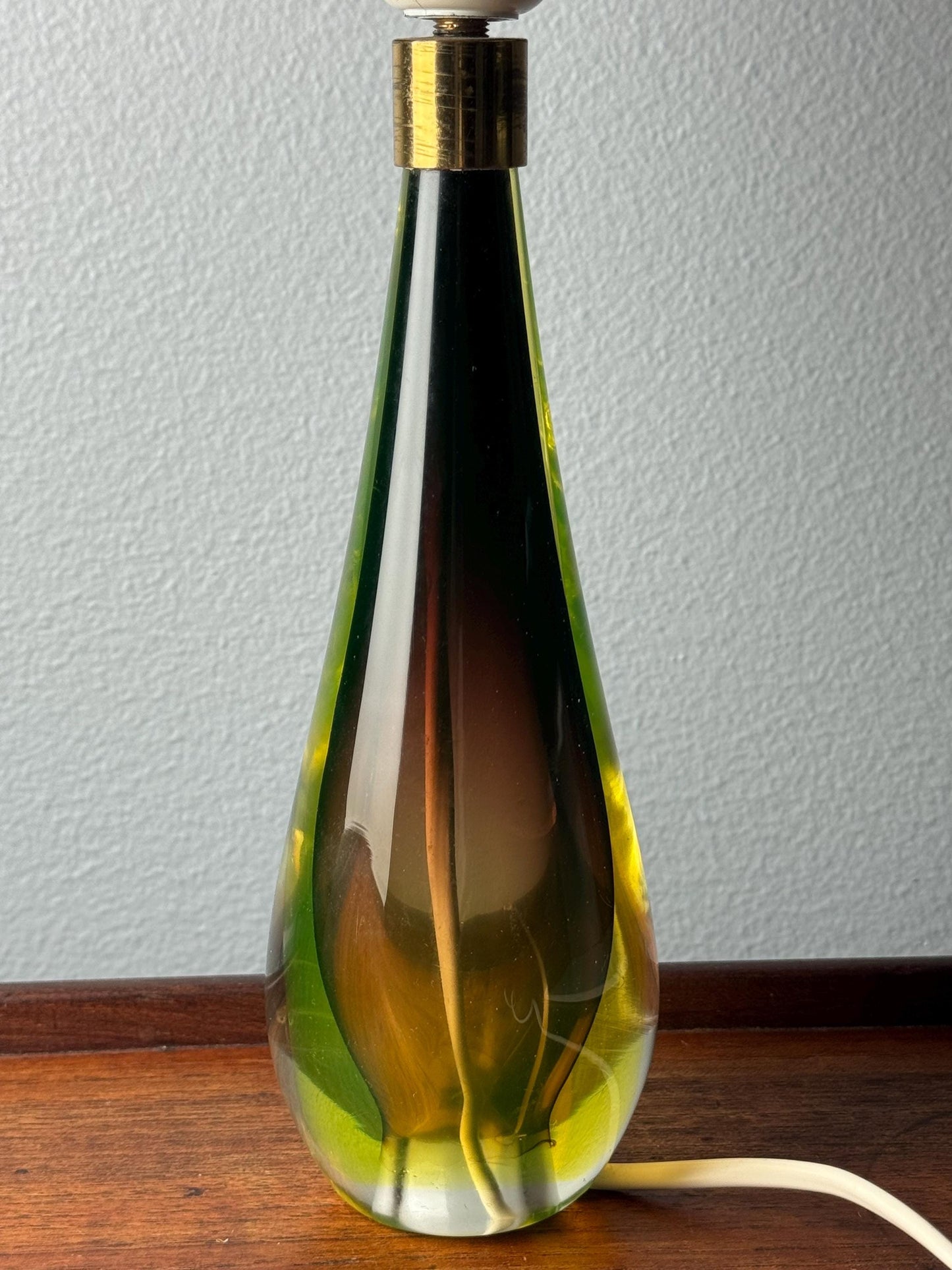 Murano Glass Sommerso Lamp by Flavio Poli, 1950s – Purple Centre