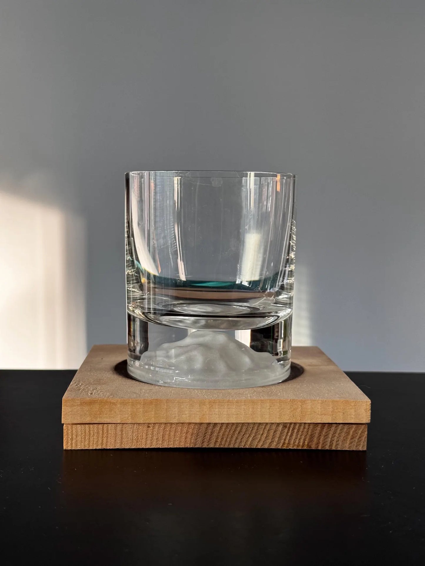 Vintage Iittala 'Himalaya' Crystal Whiskey Glass by Björn Weckström, Finland 1977