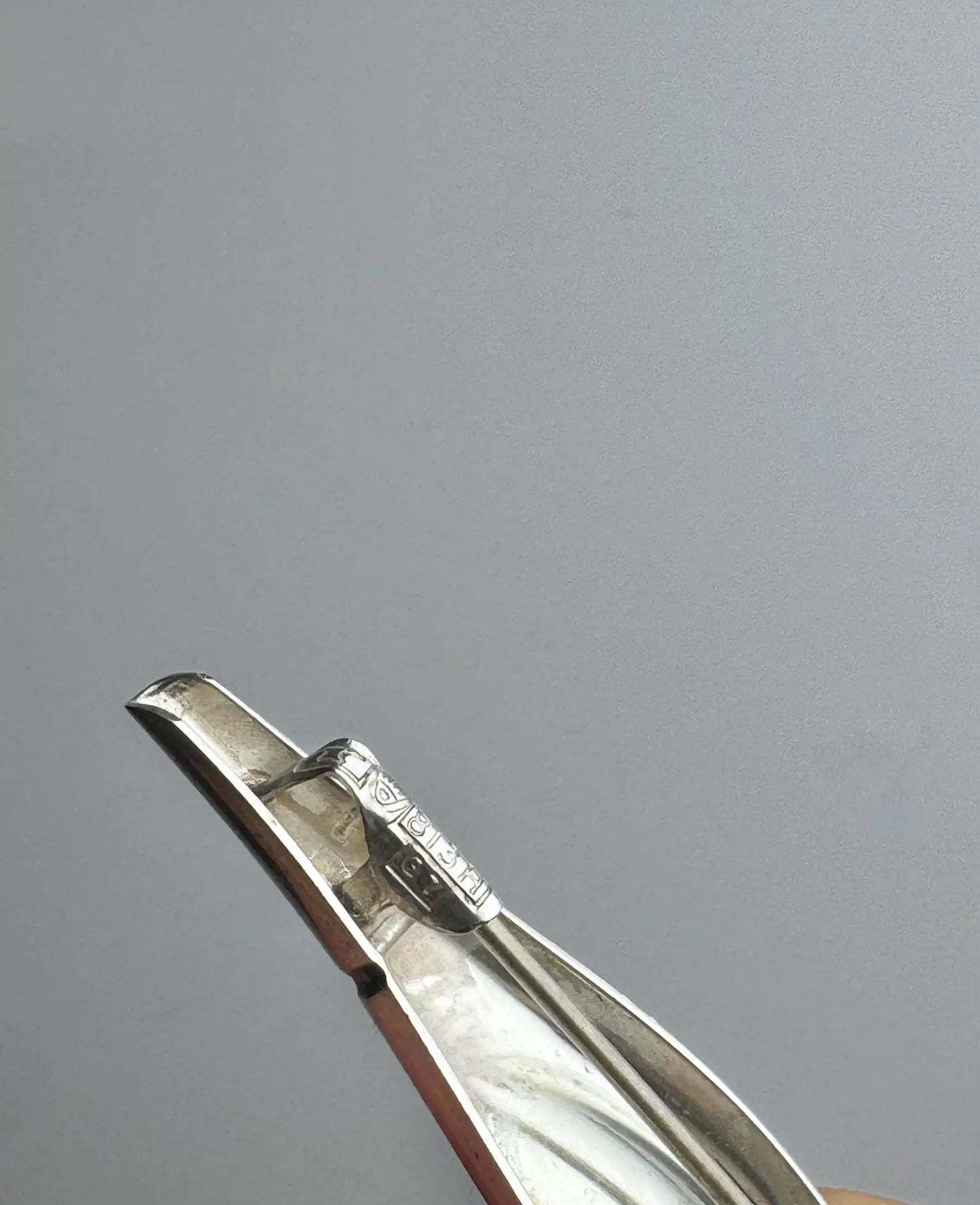 Elis Kauppi Modernist Sterling Silver & Rose Quartz Brooch, 1960 — Kupittaan Kulta Oy, Made in Finland