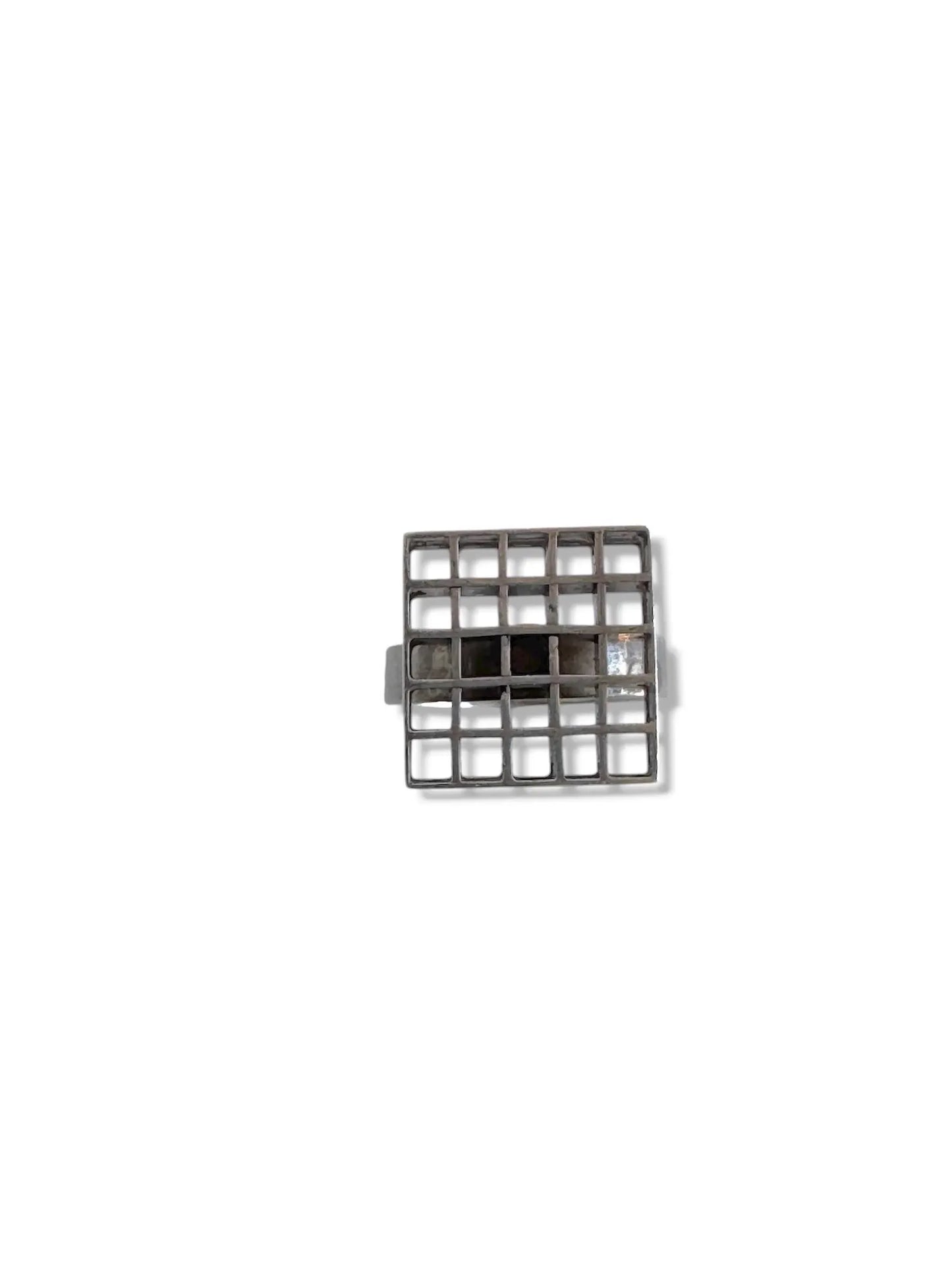 Kultaseppä Ailio Oy Modernist Abstract Sterling Silver Ring, 1965 — Hallmarked, Made in Finland
