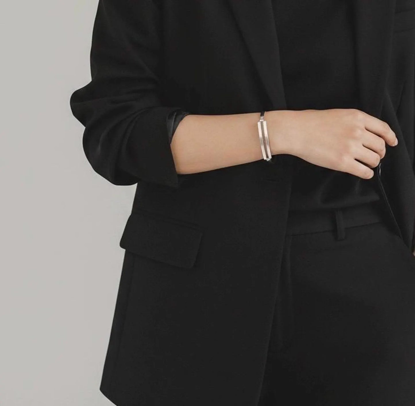 Erik Granit Modernist Sterling Silver Bracelet, 1985 — Hallmarked, Made in Finland