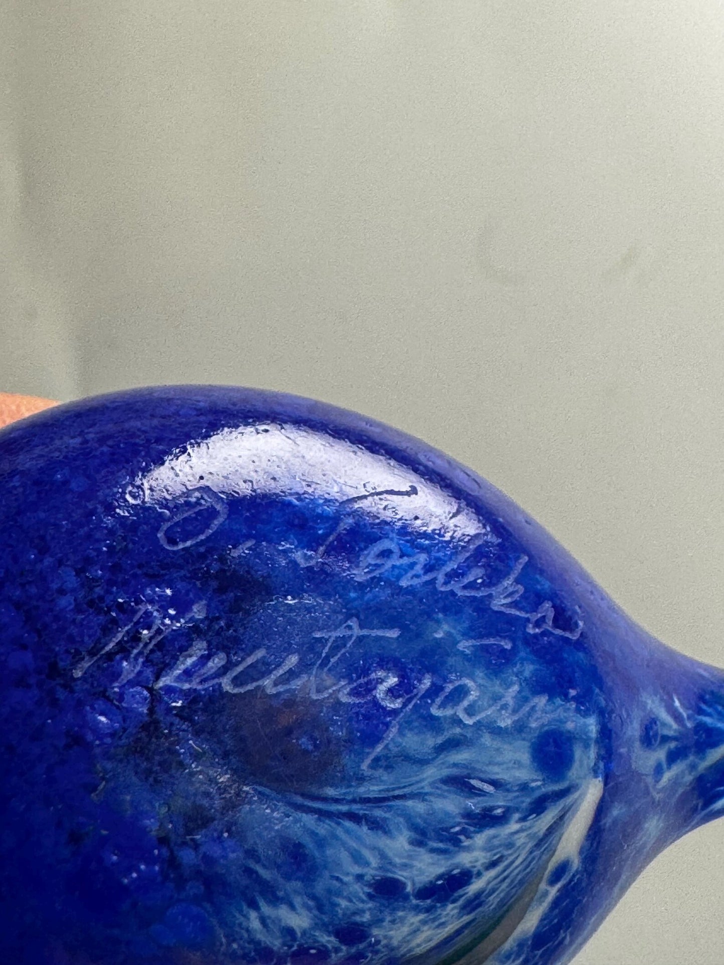 Nuutajärvi Glass Bird by Oiva Toikka, 1990 — Signed, Hand Blown, Made in Finland