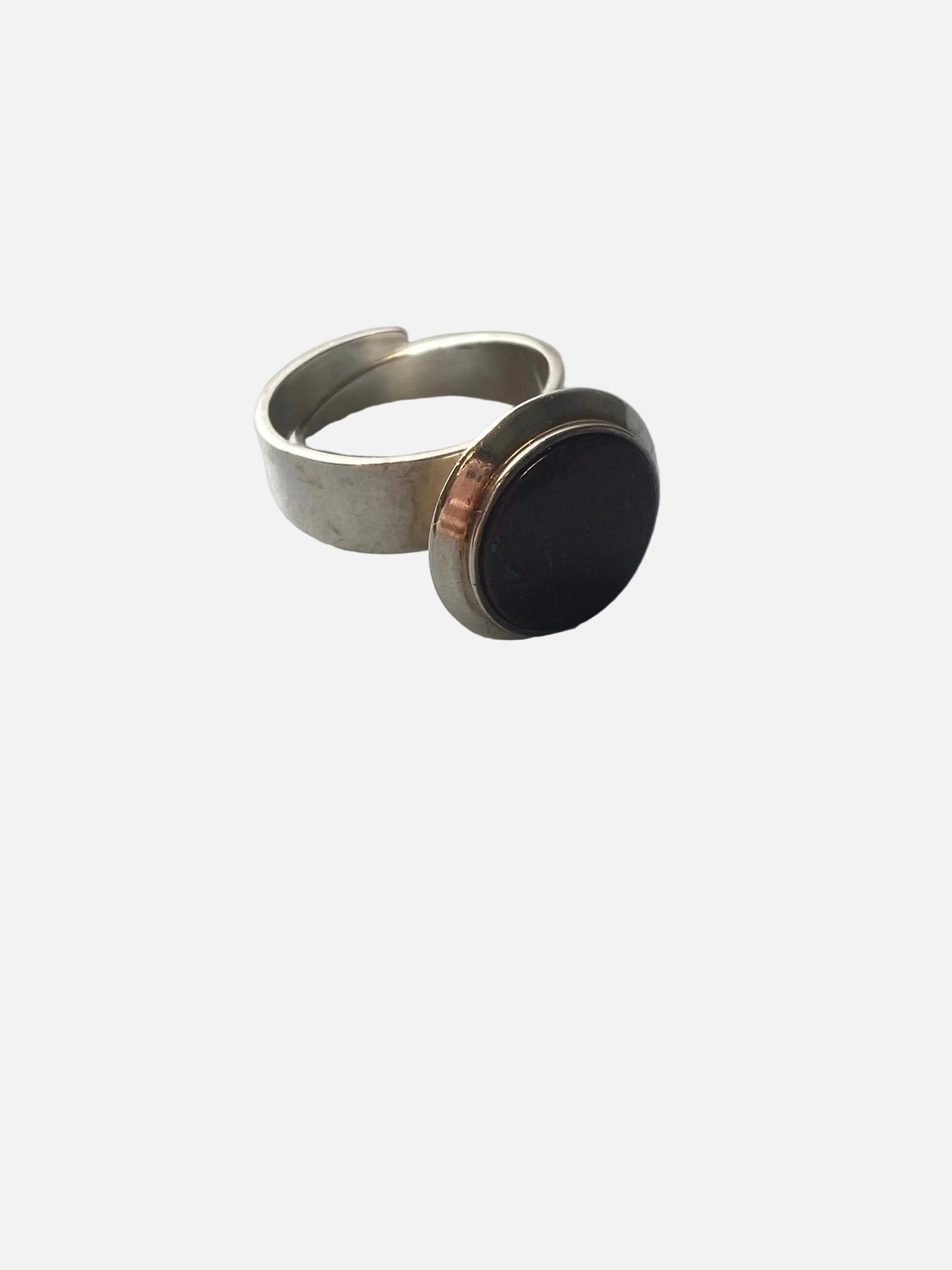 Rare Finnish Modernist Abstract Sterling Silver Ring – Jorma Laine for Kultateollisuus Ky, 1973