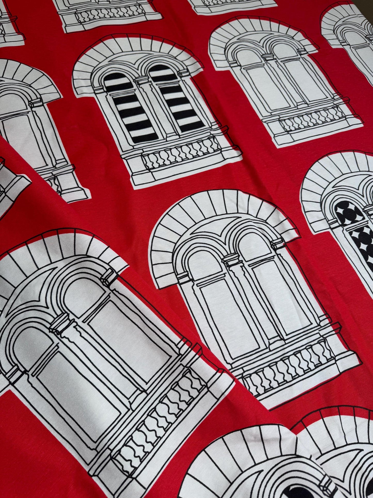 Vintage Finnish Fabric – Viiskulma by Elizabeth Salonen, Made in Finland, Large 150 x 230 cm