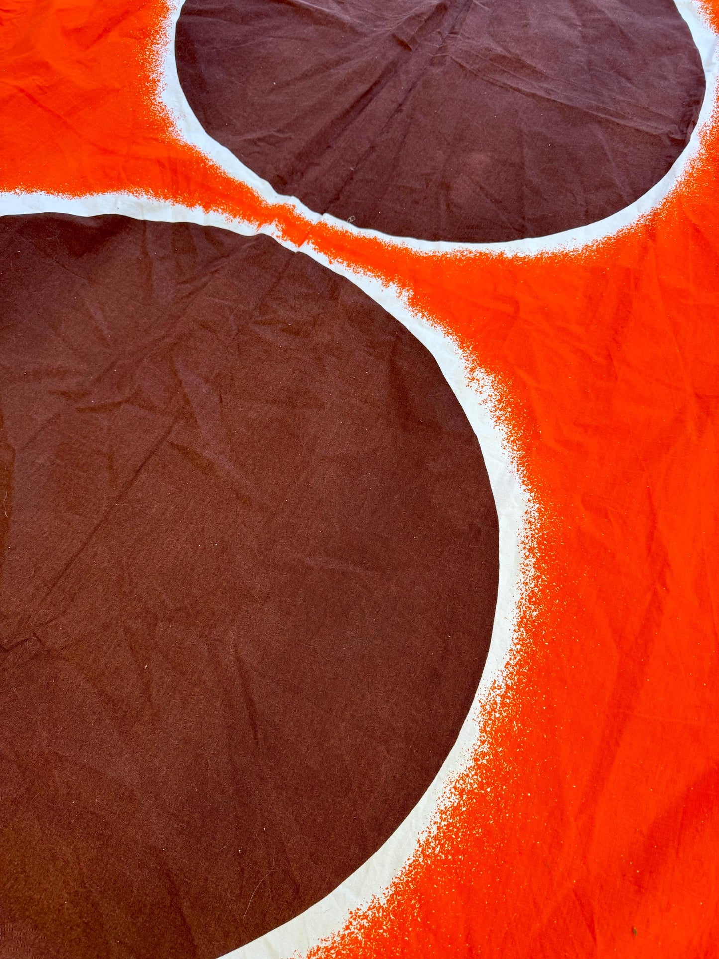 Super Rare /big size vintage Marimekko vintage fabric / curtain / table cloth named “Vaarallinen planeetta” designed by Maija Isola