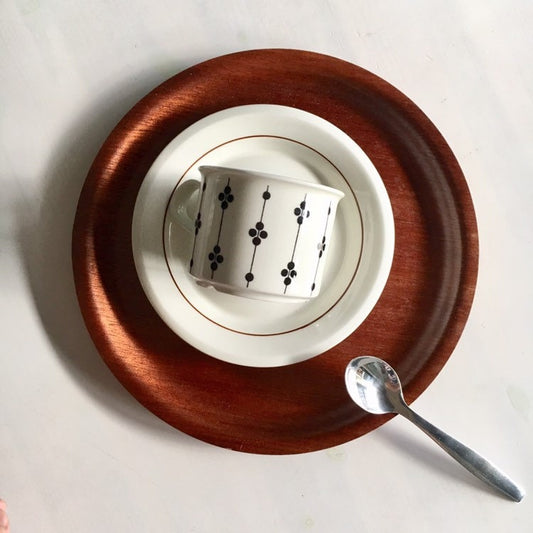 Arabia Finland “Kartano” Coffee Cup & Saucer – Esteri Tomula & Peter Winquist, 1973–1976