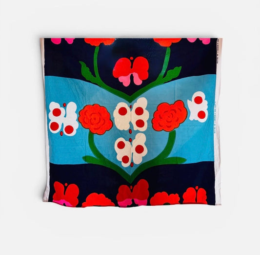 Marimekko "Ibir" Vintage Fabric by Maija Isola, 1972 — Hand Screen Print