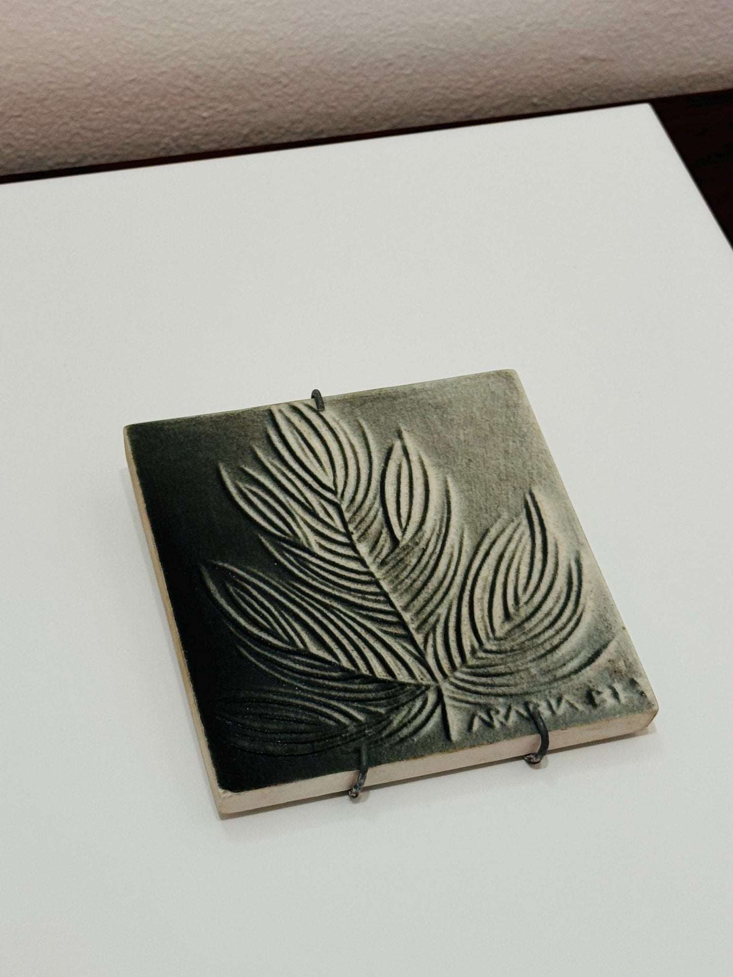Arabia Finland “Havunoksa” (Pine Twig) Handmade Ceramic Art Piece by Brita Heilimo – 1950s