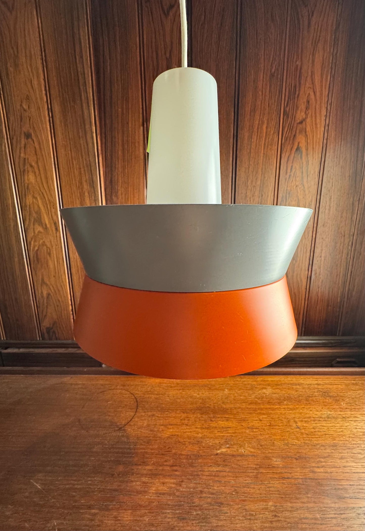 An elegant Mid century modern Danish Vintage pedant lamp by Danish company Lyfa in the 1960s