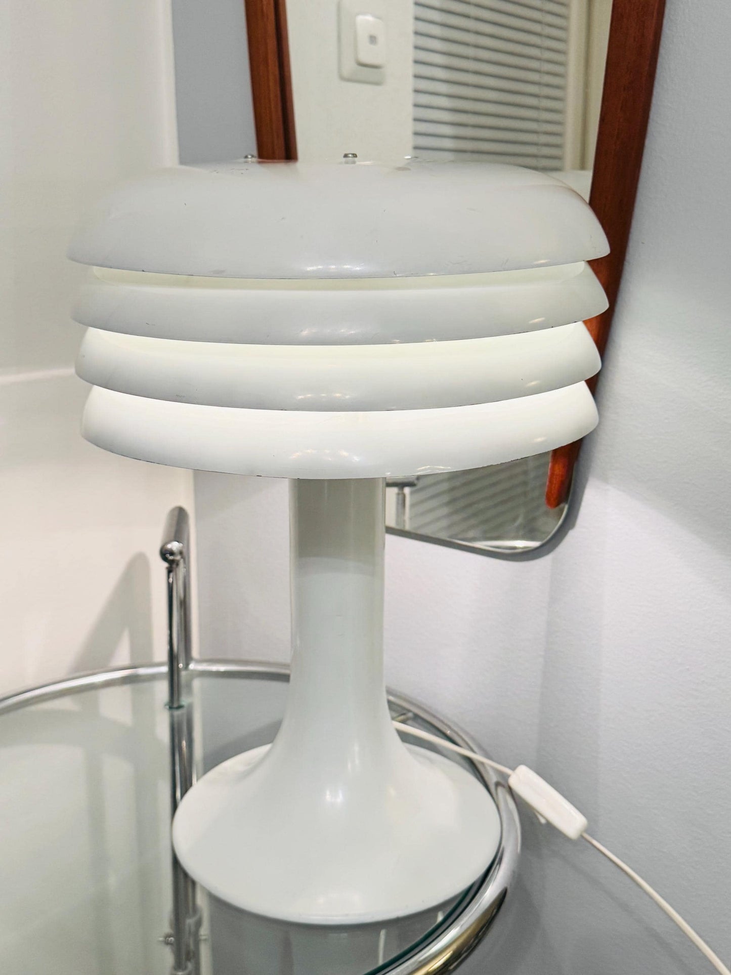 With tag / Vintage Hans-Agne Jakobsson table lamps, model BN-26 in white lacquered aluminium