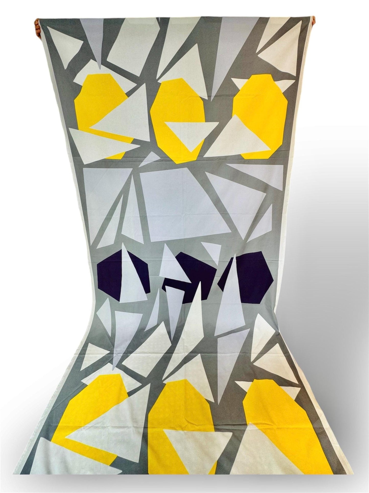 Big size / Marimekko curtain/tablecloth named “Musta virta”, Designed by Paavo Halonen & Hanna-Kaisa Korolainen, Made in Finland