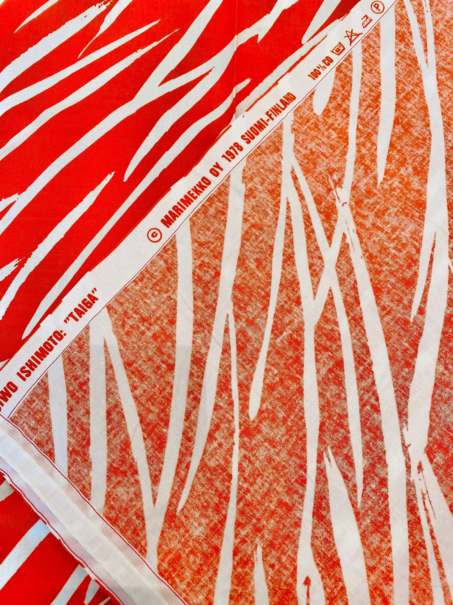 Rare/Vintage Marimekko Curtain “Taiga” designed by Fujiwo Ishimoto, 1978, made in Finland