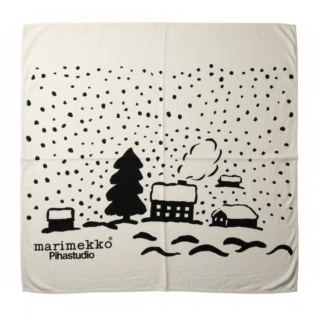 Unseen Marimekko curtain/ Christmas banner for Marimekko shop in 1970s , Made in Finland
