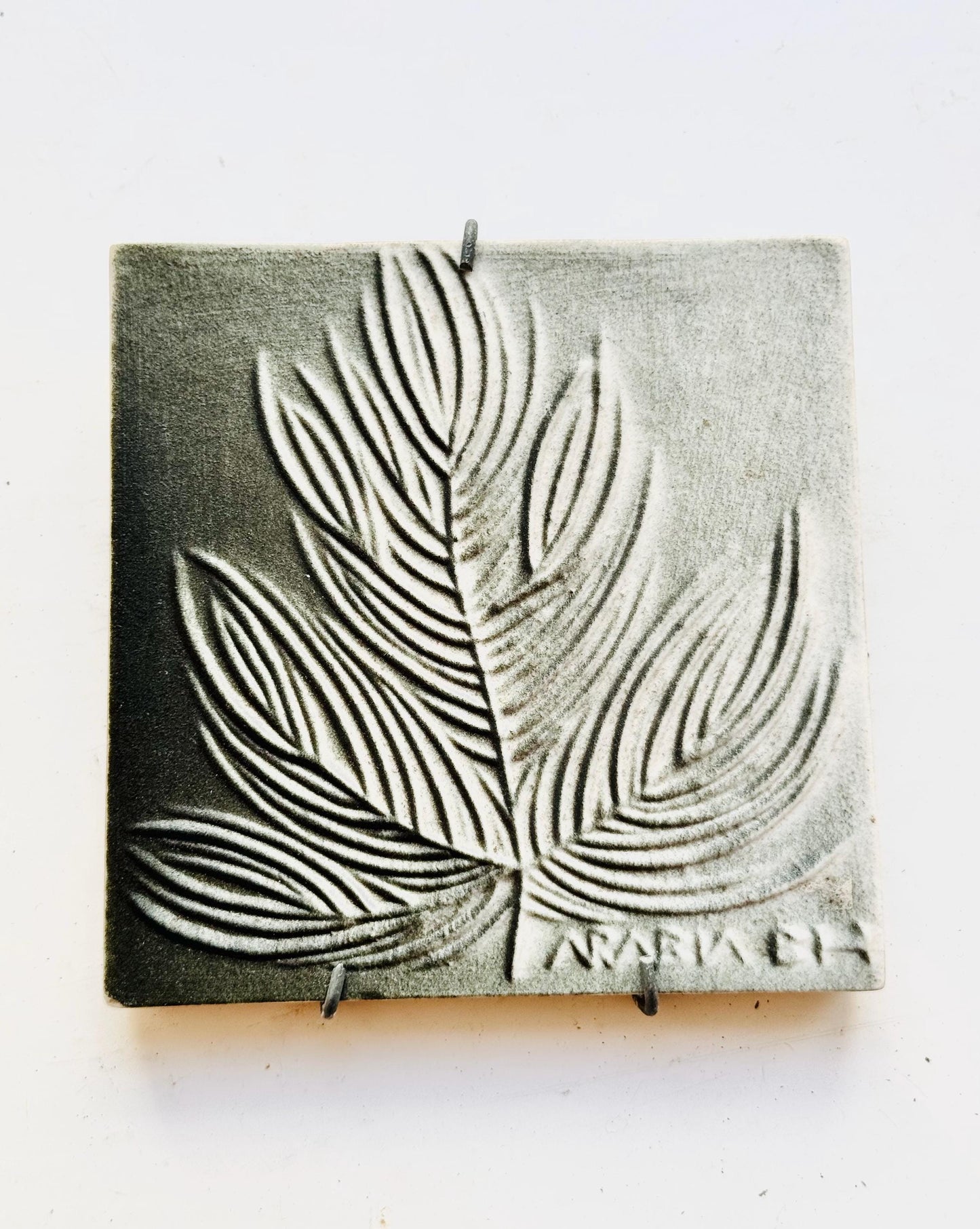 Arabia Finland “Havunoksa” (Pine Twig) Handmade Ceramic Art Piece by Brita Heilimo – 1950s