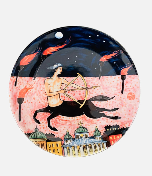 Arabia Finland "Sagittarius" Art Plate – Horoscope Series by Dorrit Von Fieandt, 1993