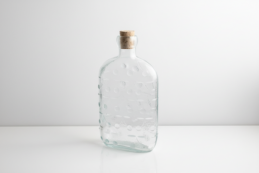 Beautiful glass Bottle  made in Riihimaen named Kirsikka by Nanny Still, 1970s, Made in Finland
