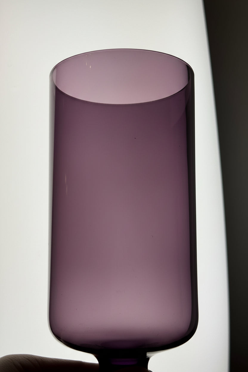 Vintage / beautiful purple Nuutajärvi glass vase 3047 designed by Oiva Toikka , 1950s Made in Finland