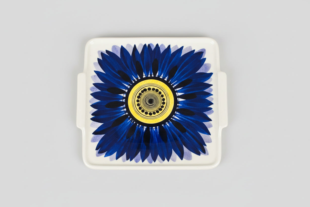 Arabia Finland Flower Ceramic Tray by Svea Granlund – 1960s Vintage