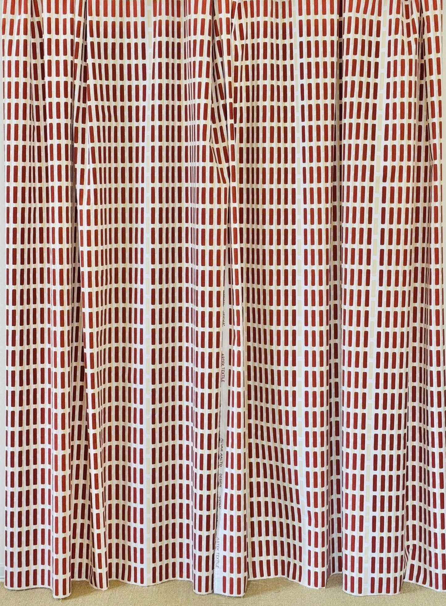 Big piece over 2 meters /Amazing Artek Siena fabric/curtain designed by Alvar Aalto in 1950s, made in Finland