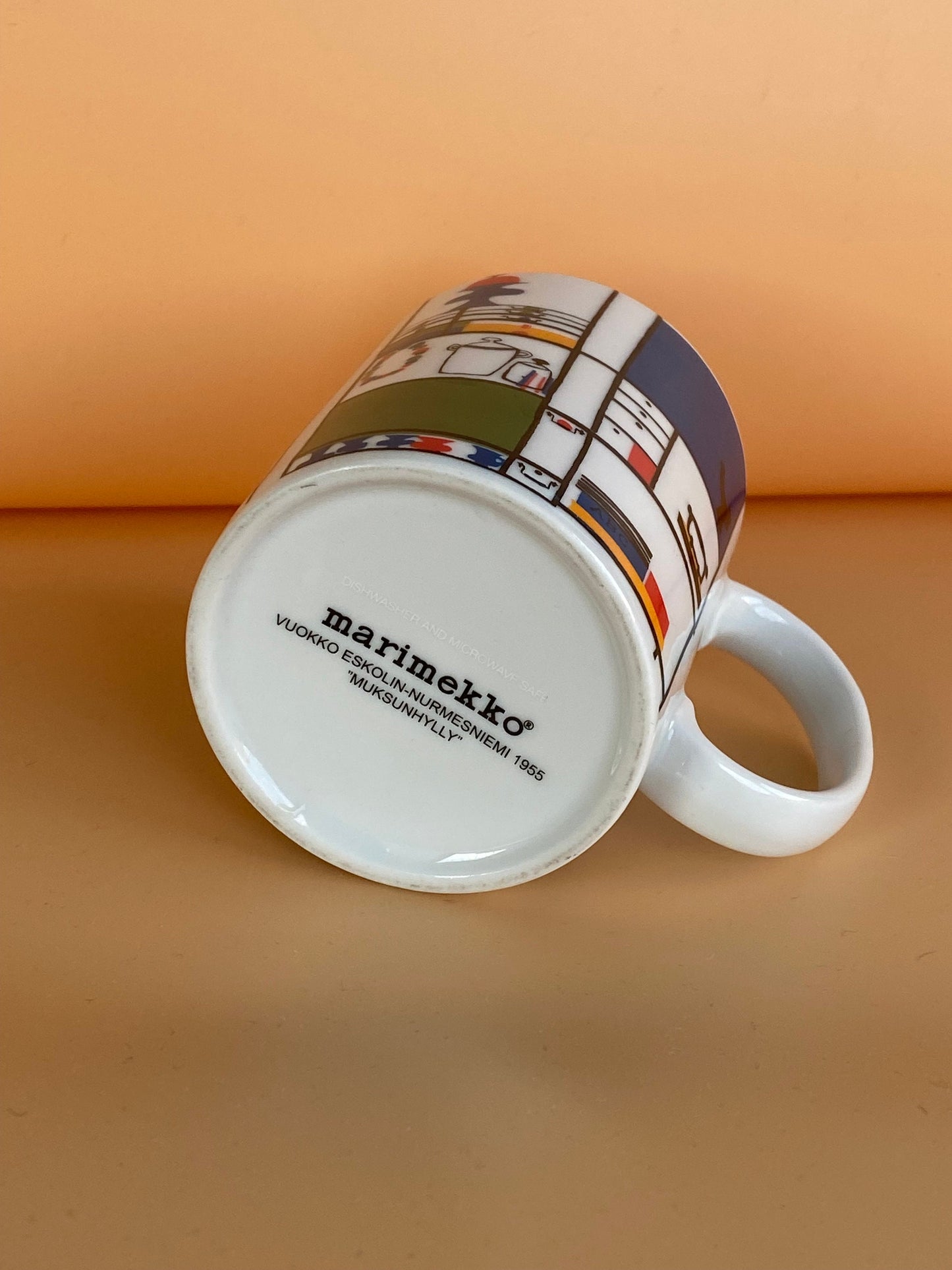 Collector item/ Super Rare Marimekko mug named ”Muksunhylly” designed by Vuokko Eskolin-Nurmesniemi in 1955, made in Finland