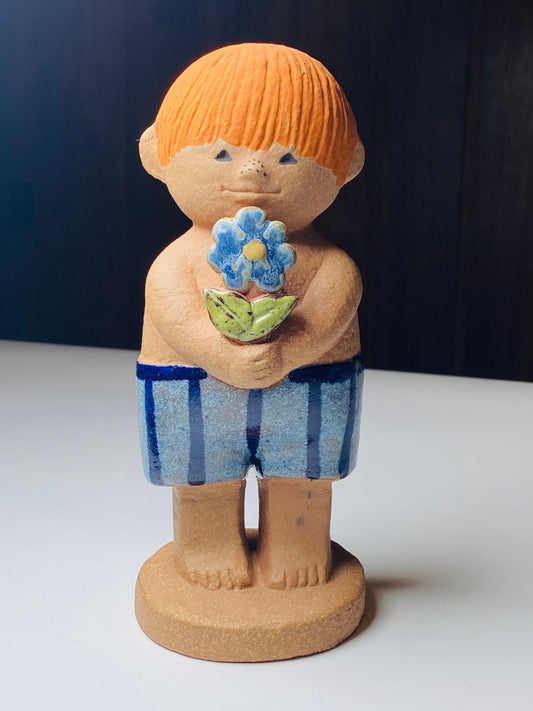 With signiture/ LISA LARSON, Ceramicsculpture named Adam, Gustavsberg, made in Sweden