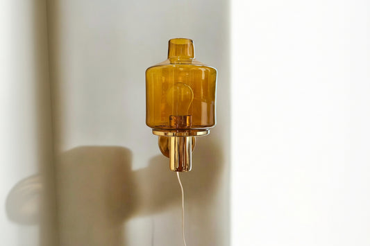 A special design / Mid century modern collectable/ original Hans-Agne Jacobsson wall lamp for Markaryd, 1960s,  made in Sweden