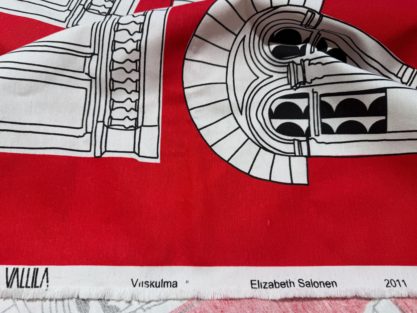 Vintage Finnish Fabric – Viiskulma by Elizabeth Salonen, Made in Finland, Large 150 x 230 cm