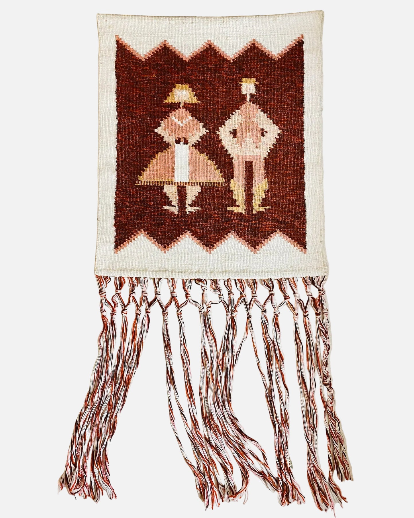 Mid Century Modern Vintage flat weave tapestry, Éva Németh