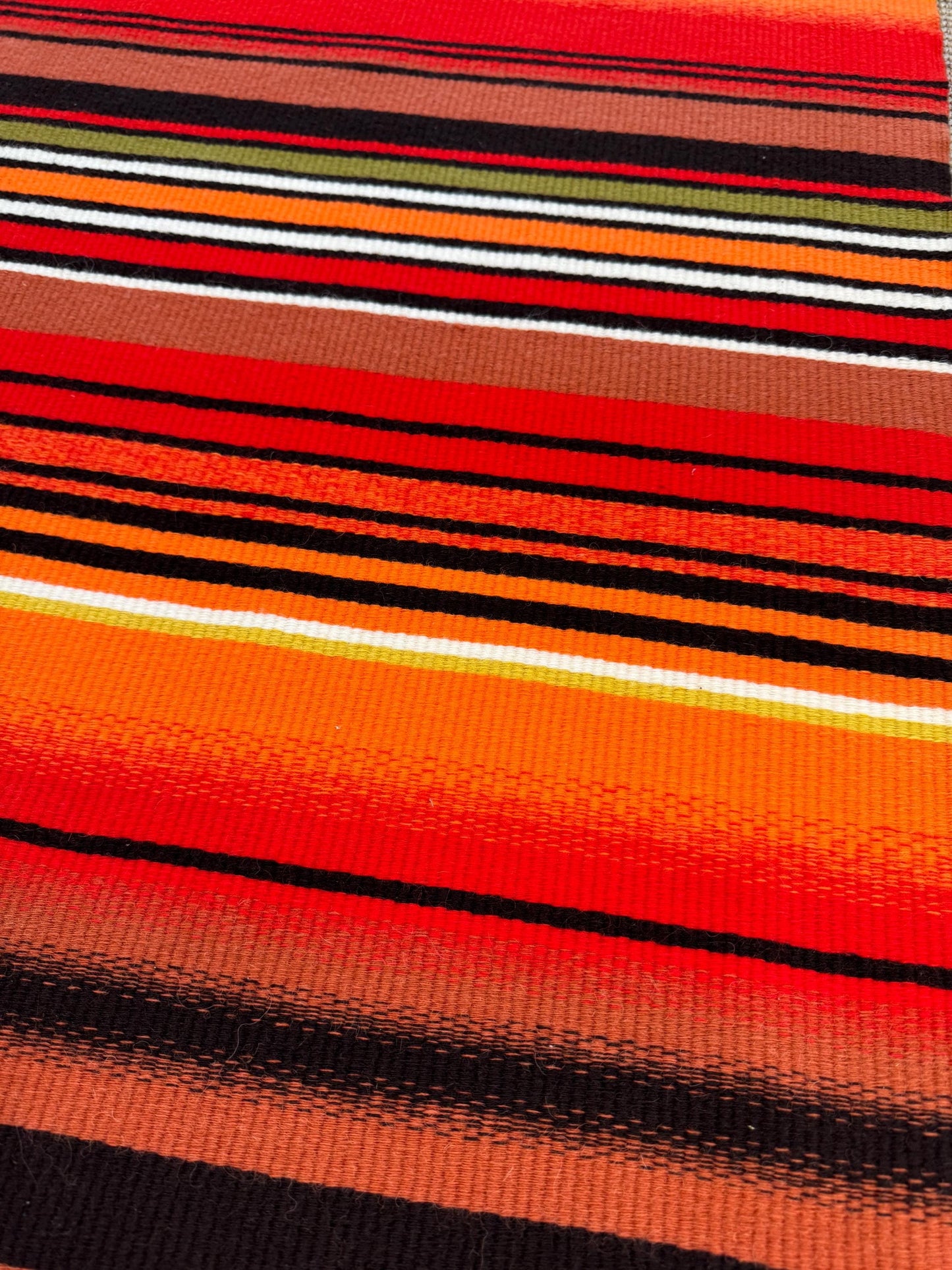 Bright and joyful Mid Century Modern Vintage Finnish woolen Rug (Raanu),handmade in Finland in 1970