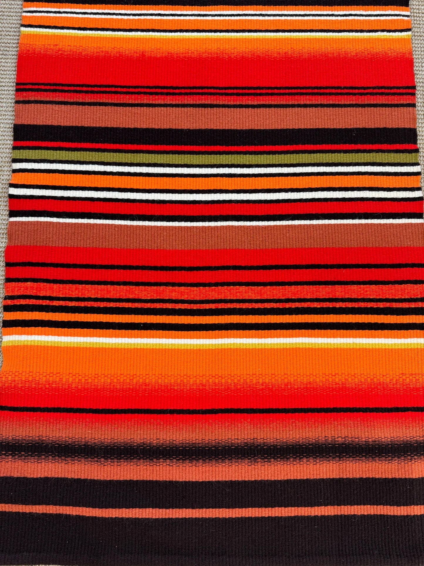 Bright and joyful Mid Century Modern Vintage Finnish woolen Rug (Raanu),handmade in Finland in 1970