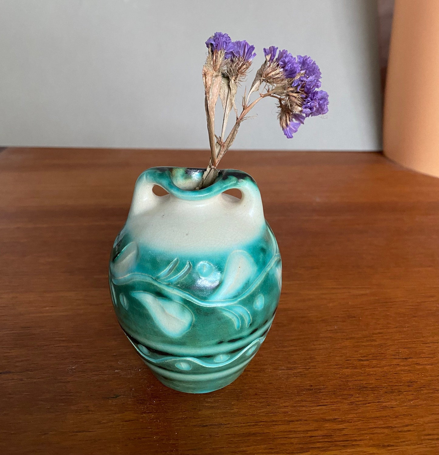 Classic beautiful Kupittaan savi Pottery vase 1950s - Made in Finland