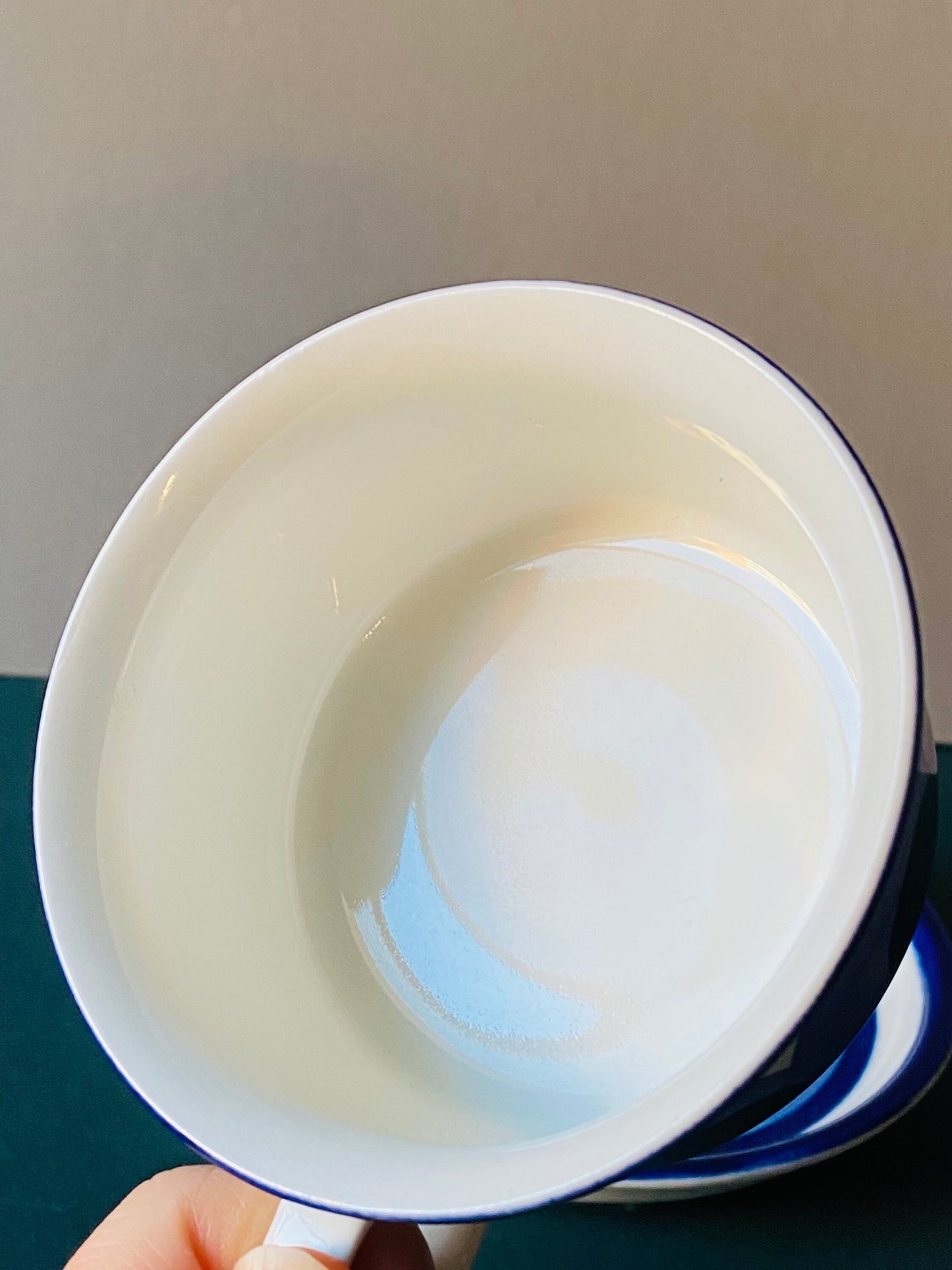 RARE- Hand painted vintage Arabia Finland “Paju” tea cup set include cup and saucer designed by Anja Jaatinen-Winquist, 1970s
