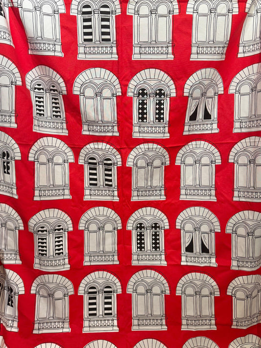Vintage Finnish Fabric – Viiskulma by Elizabeth Salonen, Made in Finland, Large 150 x 230 cm