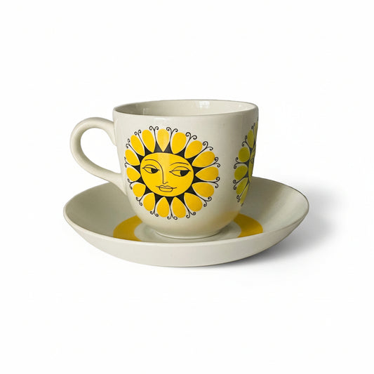 Arabia Finland "Mars" Coffee Cup & Saucer by Esteri Tomula — 1960s, Made in Finland