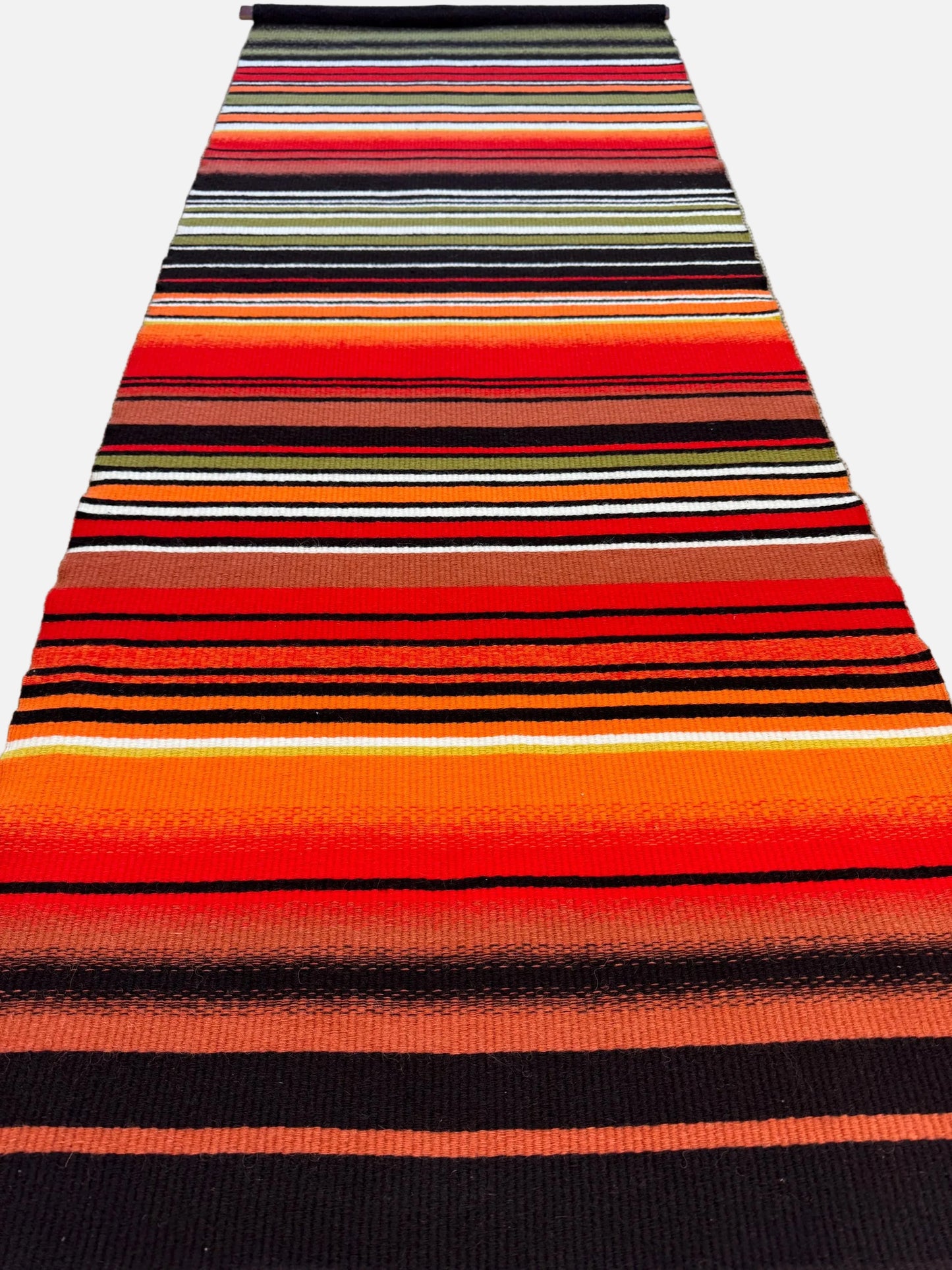Bright and joyful Mid Century Modern Vintage Finnish woolen Rug (Raanu),handmade in Finland in 1970