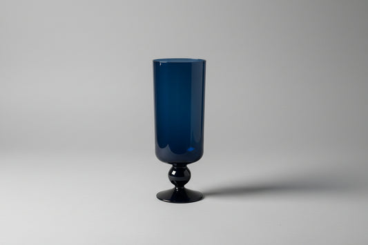 Nuutajärvi Blue Glass Vase 3047 by Oiva Toikka – 1950s Vintage