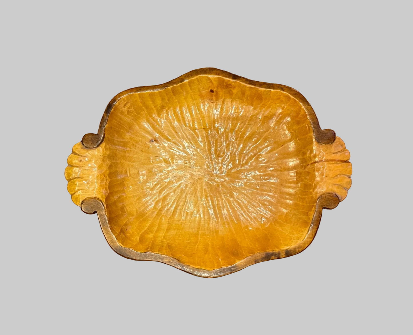 Vintage Finnish Wooden Serving Tray – Signed Elsa Lindfors, 1943