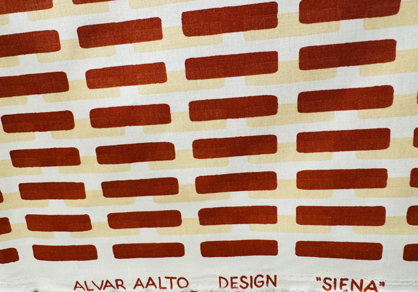 Big piece over 2 meters /Amazing Artek Siena fabric/curtain designed by Alvar Aalto in 1950s, made in Finland