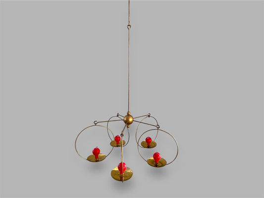 A very collectable vintage Aarikka Christmas Mobile candle holder designed by Kaija Aarikka, 1960s, Made in Finland