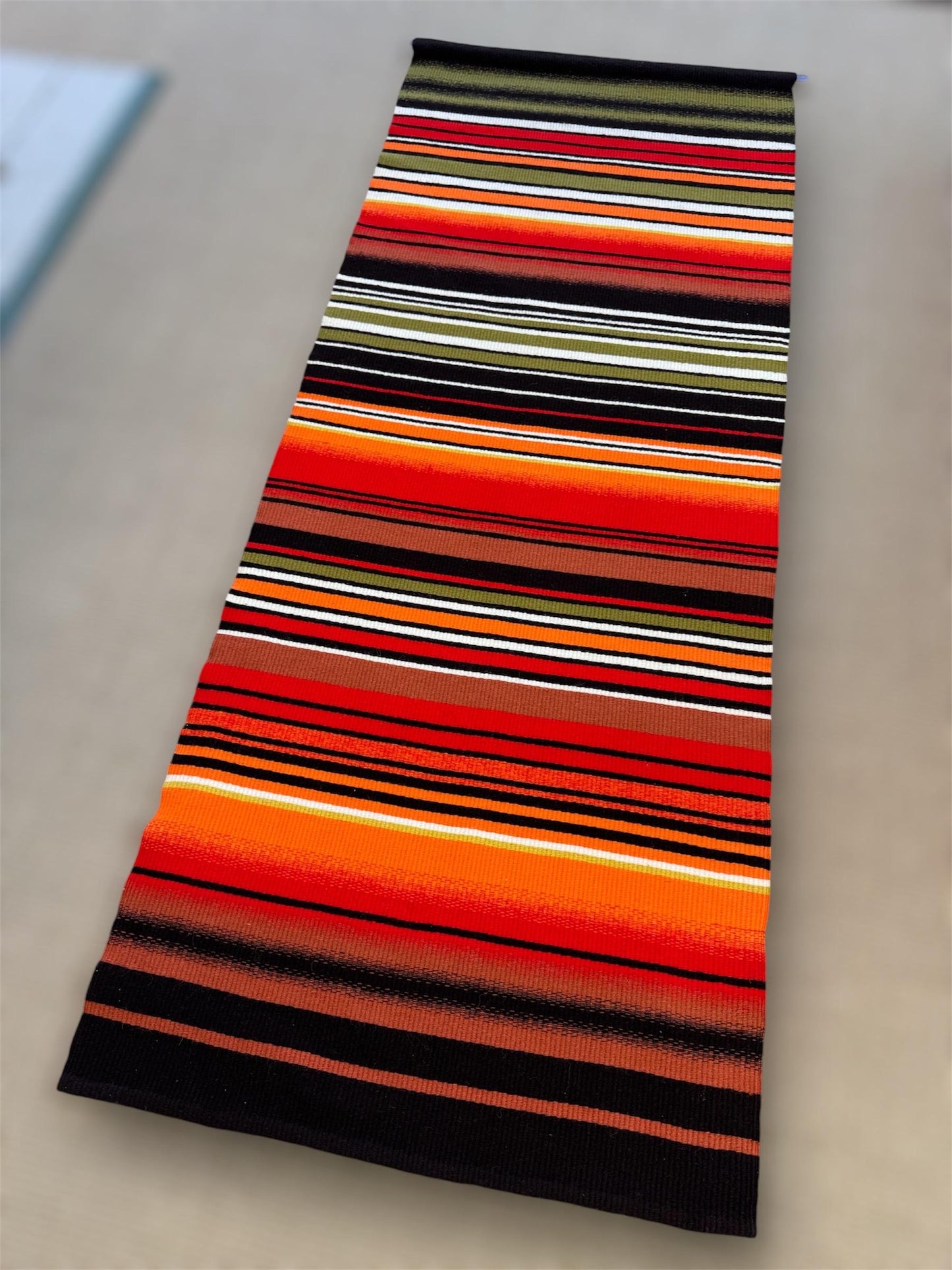 Bright and joyful Mid Century Modern Vintage Finnish woolen Rug (Raanu),handmade in Finland in 1970