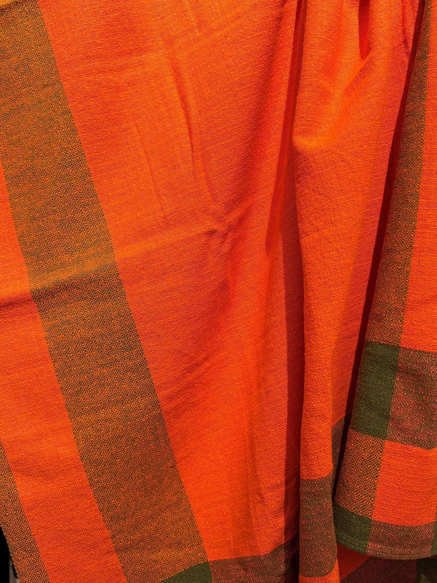 Vintage Finnish Handwoven Cotton Tablecloth, 1960s, Made in Finland – 174 x 122 cm