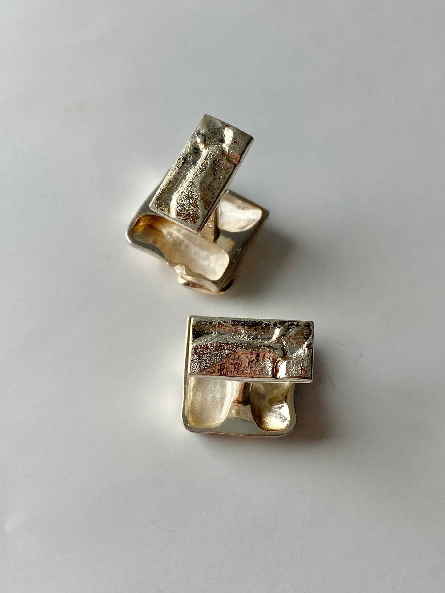 Björn Weckström Modernist 925 Sterling Silver Cufflinks, 1980 — Lapponia, Made in Finland