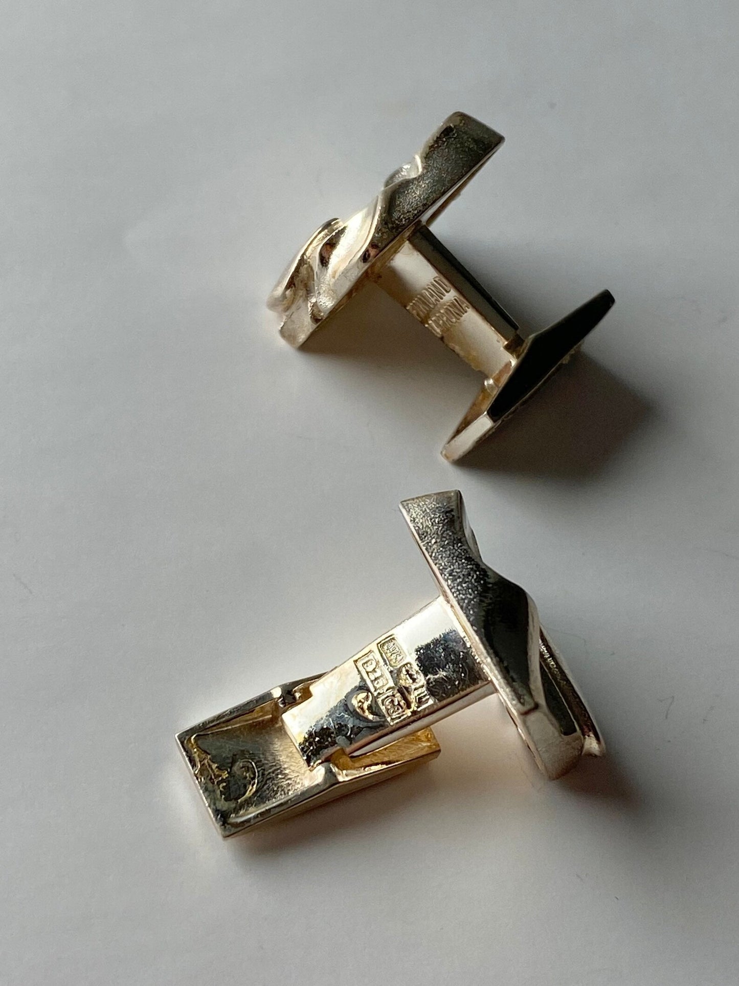Björn Weckström Modernist 925 Sterling Silver Cufflinks, 1980 — Lapponia, Made in Finland