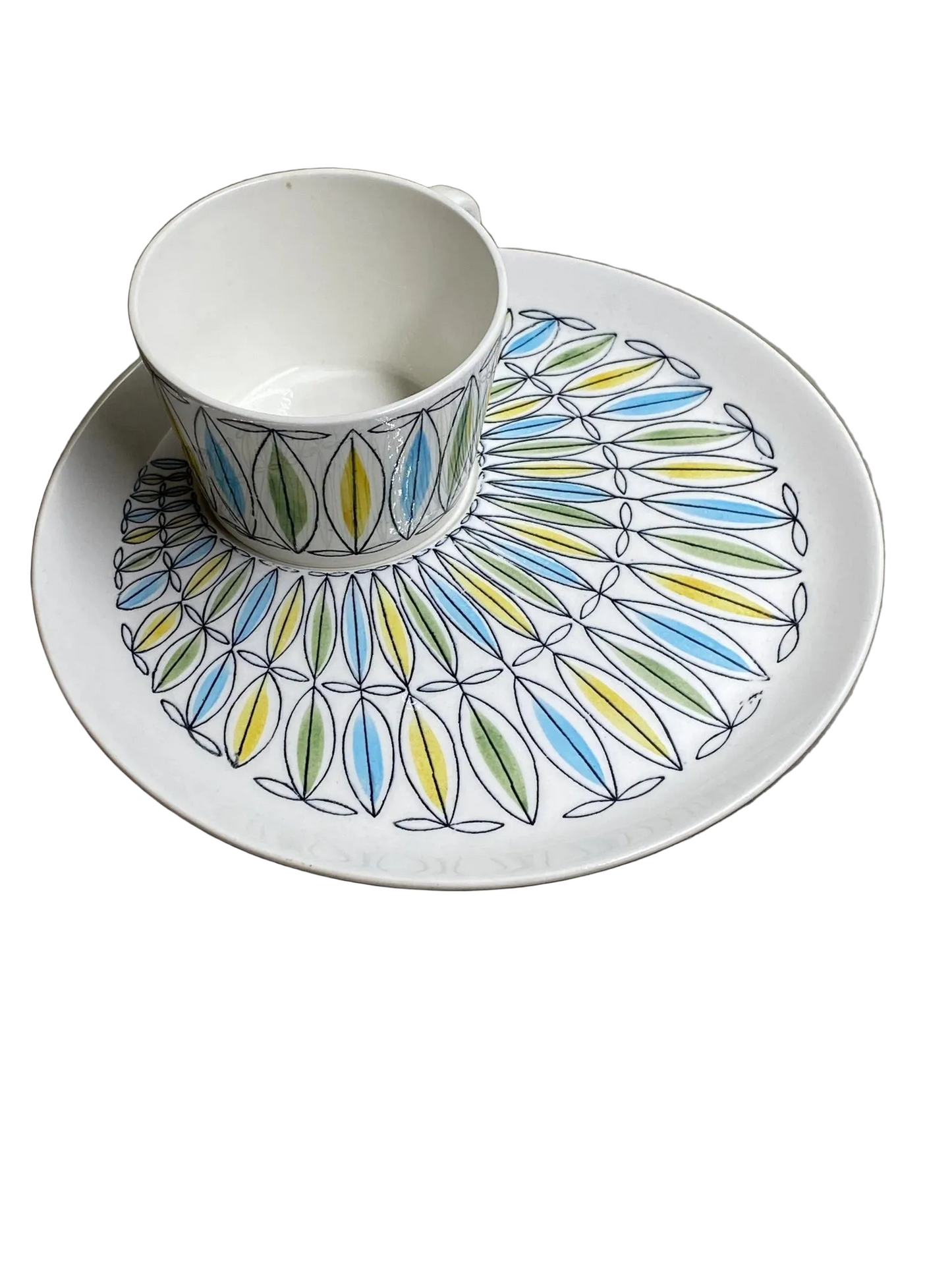 Arabia Finland – Korona Coffee Cup & Saucer Set by Kaj Franck & Esteri Tomula, 1950s