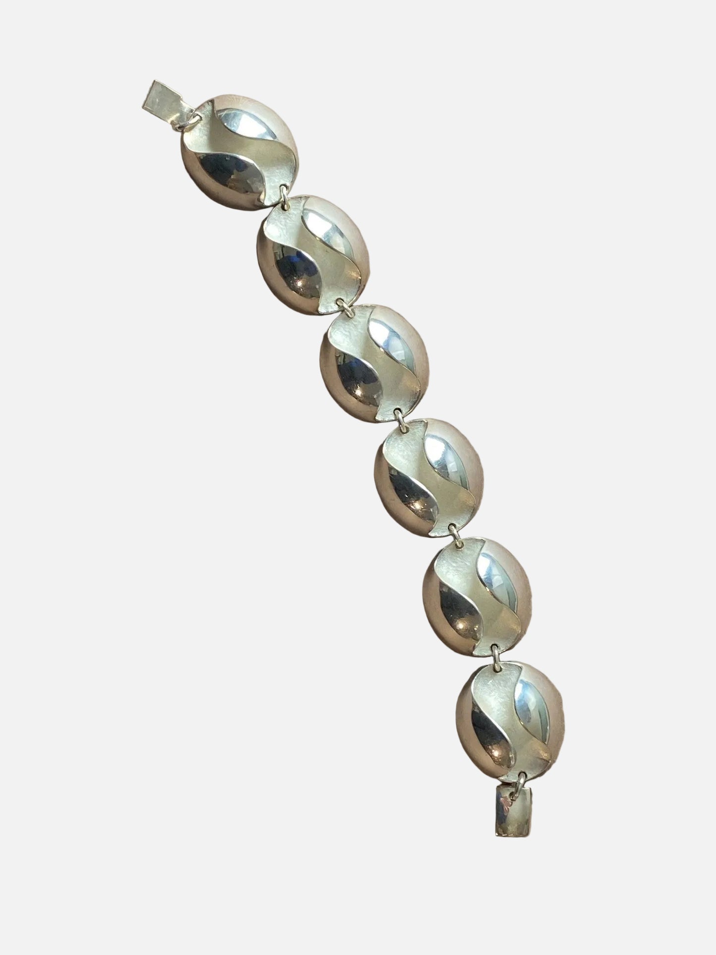 Matti Hyvärinen Modernist "Lapland" Sterling Silver Bracelet, 1972 — Sirokoru, Made in Finland