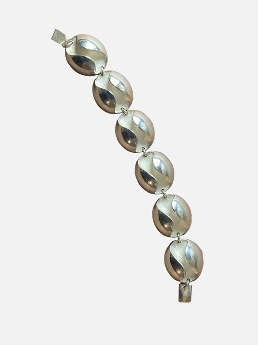 Matti Hyvärinen Modernist "Lapland" Sterling Silver Bracelet, 1972 — Sirokoru, Made in Finland