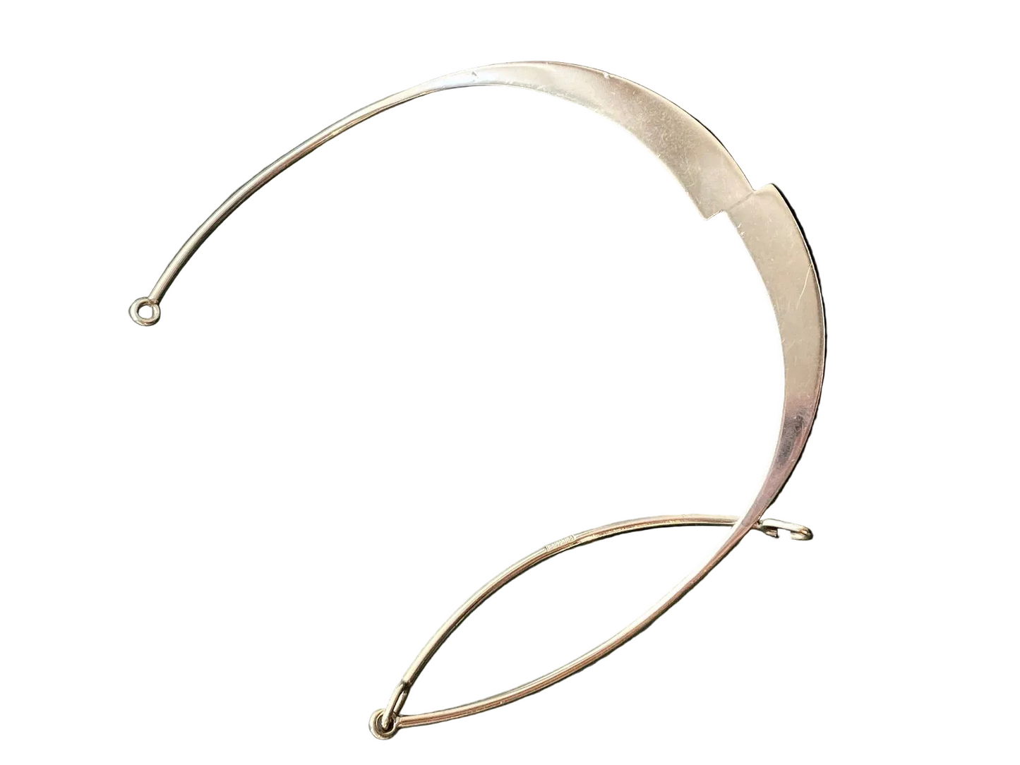 Pekka Piekainen Modernist 925 Sterling Silver Collar, 2007 — PlatinOro, Made in Finland