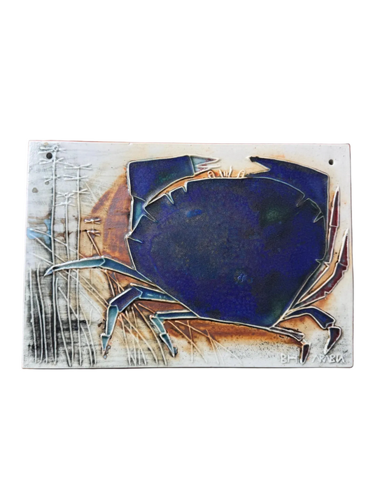 Arabia Finland Ceramic Wall Plaque "Kalat" Series — Crab by Maj-Britt Heilimo, 1950s