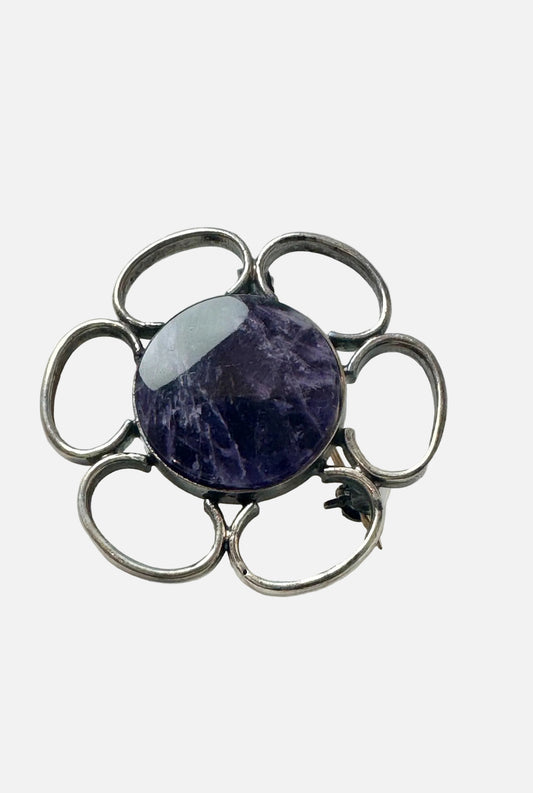 Jorma Laine Modernist Abstract Sterling Silver Brooch, 1972 — Kultateollisuus Ky, Made in Finland